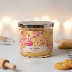 BBW Main Street Bakery Bath & Body Works 3 Wick Candle NEW